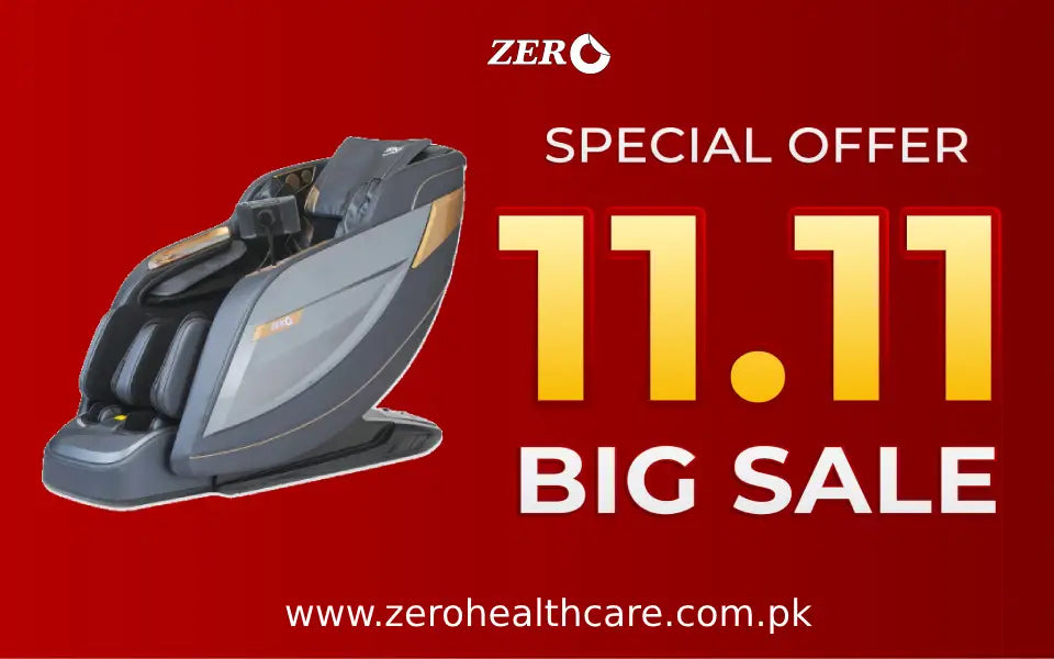 Zero Healthcare Pakistan's Exclusive 11.11 Sale on Premium Massage Chairs