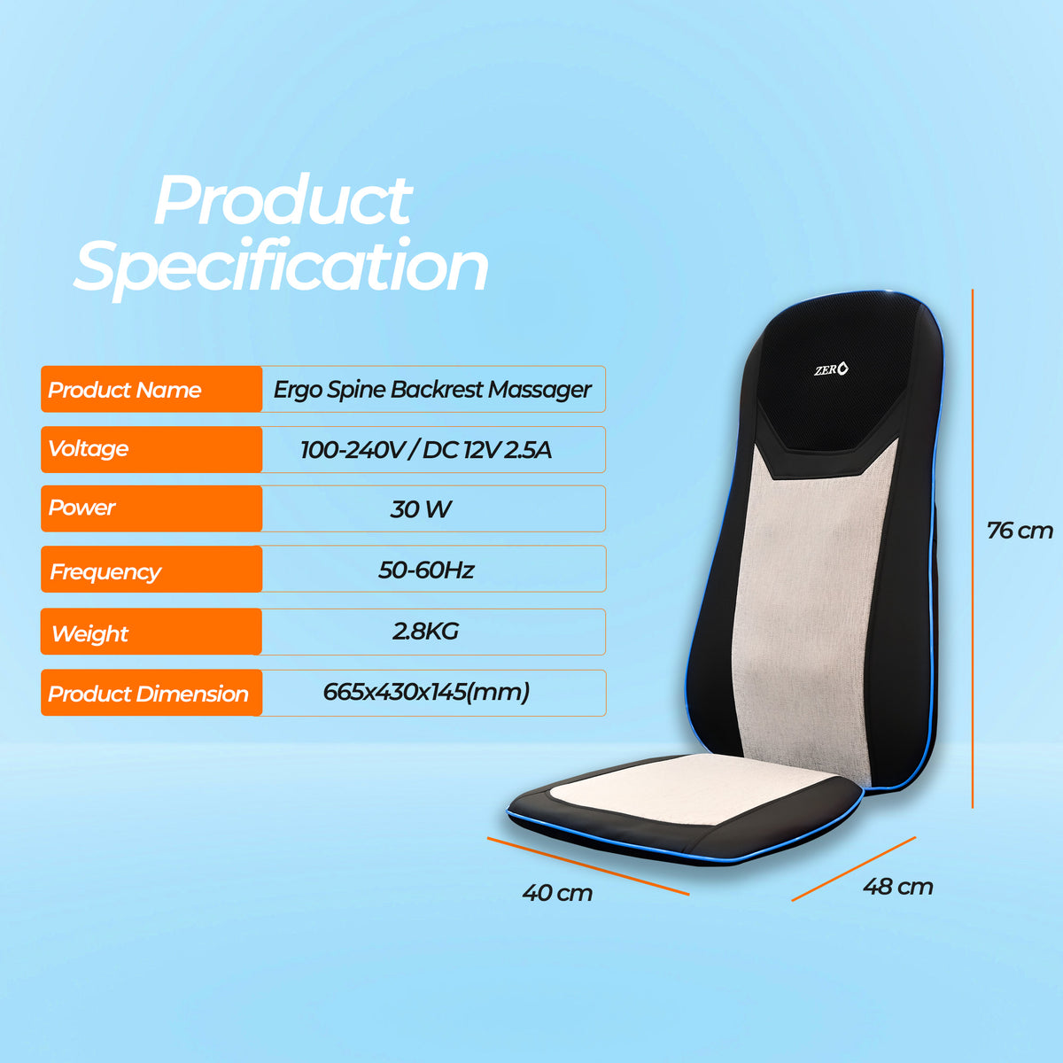 Ergo Spine Backrest Massager